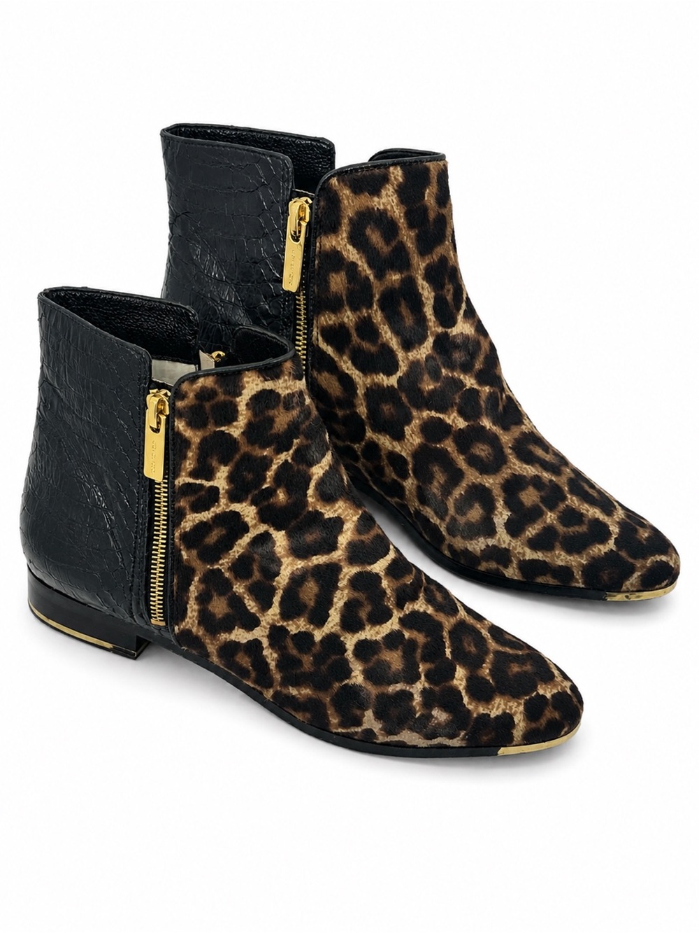 Michael Kors Leopard Print Calf Hair Ankle Boots size 40.5, never worn.